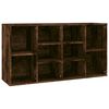 vidaXL Shoe Bench Smoked Oak 103x30x55 cm Engineered Wood