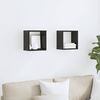 vidaXL Wall Cube Shelves 2 pcs High Gloss Black 26x15x26 cm