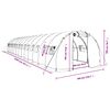 vidaXL Greenhouse with Steel Frame White 42 m&sup2; 14x3x2 m