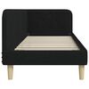 vidaXL Corner Bed Frame with Headboard Black 80 x 200 cm Fabric