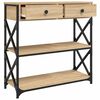 vidaXL Console Table Sonoma Oak 75x28x75 cm Engineered Wood