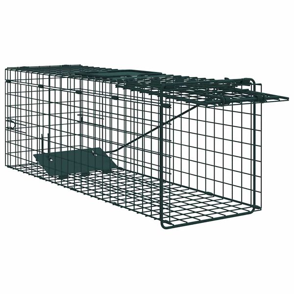 vidaXL Animal Trap Green 61 x 20 x 21.5 cm Steel