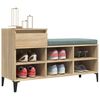 vidaXL Shoe Cabinet Sonoma Oak 102x36x60 cm Engineered Wood