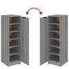 vidaXL Shoe Cabinet Grey Sonoma 30x35x100 cm Engineered Wood