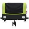 vidaXL Bike Trailer Black and Green 30 kg Iron