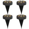 vidaXL Solar Ground Lights with Ground Spikes Outdoor 4 pcs Warm White