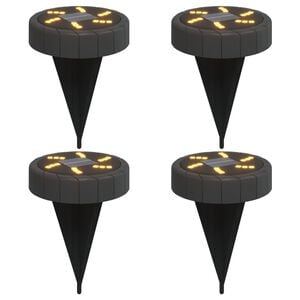vidaXL Solar Ground Lights with Ground Spikes Outdoor 4 pcs Warm White