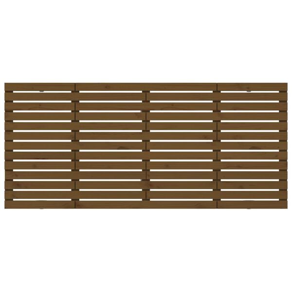 vidaXL Wall Headboard Honey Brown 156x3x91.5 cm Solid Wood Pine