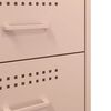 vidaXL Bedside Cabinets 2 pcs Pink 36x39x68 cm Steel
