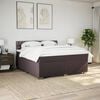 vidaXL Box Spring Bed with Mattress Dark Brown 180x200 cm Fabric