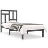 vidaXL Bed Frame without Mattress Grey 75x190 cm Solid Wood