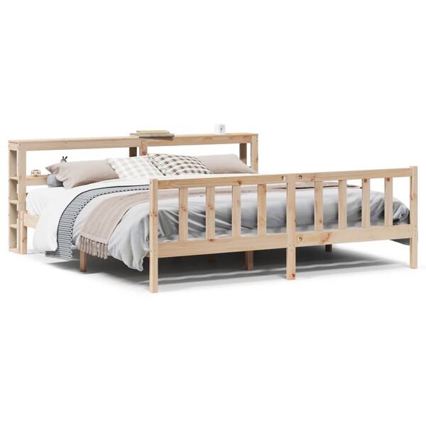 vidaXL Bed Frame without Mattress 180x200 cm Super King Solid Wood Pine