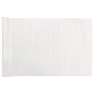 vidaXL Balcony Privacy Screen White 400x120 cm PVC