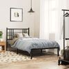 vidaXL Metal Headboard Black 107cm