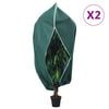 vidaXL Plant Fleece Covers with Zip 2 pcs 70 g/m&sup2; 1.2x1.8 m