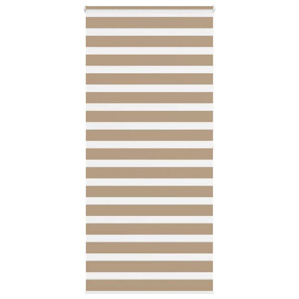 vidaXL Zebra Blind Sand Brown 100x200 cm Fabric Width 95.9 cm Polyester