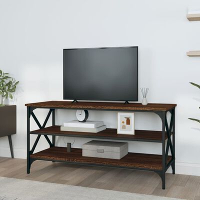 vidaXL TV Cabinet Brown Oak 100x40x50 cm Engineered Wood
