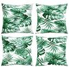 vidaXL Sofa Cushions 4 pcs Leaf Pattern 60x60 cm Fabric