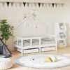 vidaXL Kids Bed Frame with Drawers White 70x140 cm Solid Wood Pine