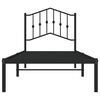 vidaXL Metal Bed Frame without Mattress with Headboard Black 80x200cm