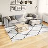 vidaXL Shaggy Rug PAMPLONA High Pile Modern Cream and Black 200x280 cm