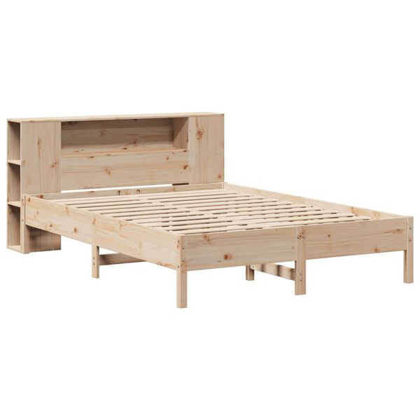 vidaXL Bookcase Bed without Mattress 160x200 cm Solid Wood Pine