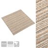 vidaXL Carpet Floor Tiles 20 pcs 5 m&sup2; 50x50 cm Striped Beige