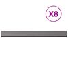 vidaXL Wall Cladding Panels 8 pcs Grey 170x15 cm WPC