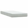 vidaXL Box Spring Bed with Mattress&LED Light Grey 80x210 cm Velvet