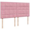 vidaXL Ottoman Bed with Mattresses Pink 180x200cm Velvet