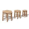 vidaXL Garden Stools 3 pcs Bamboo