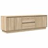 vidaXL TV Cabinet with LED Lights Sonoma Oak 160.5x41x50 cm
