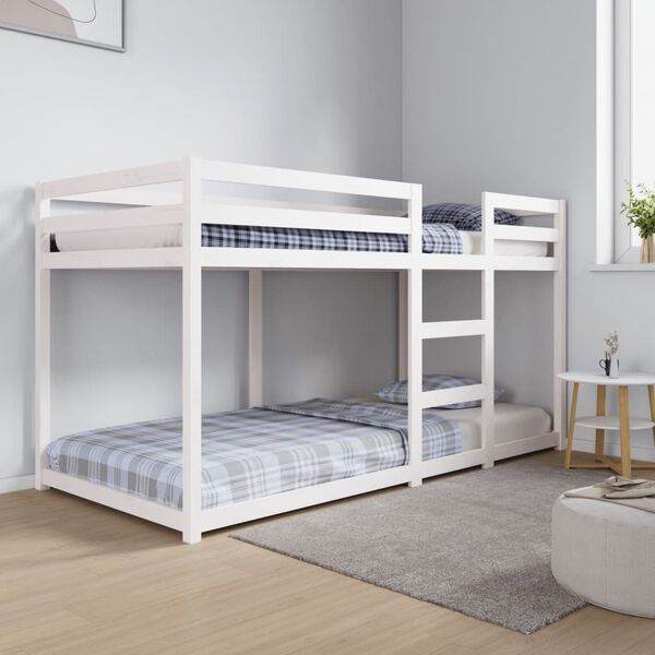 vidaXL Bunk Bed without Mattress White 90x200 cm Solid Wood Pine