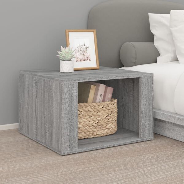 vidaXL Bedside Table Grey Sonoma 57x55x36 cm Engineered Wood