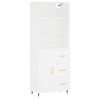 vidaXL Highboard White 69.5x34x180 cm Engineered Wood
