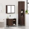 vidaXL 3 Piece Bathroom Furniture Set Brown Oak Engineered Wood