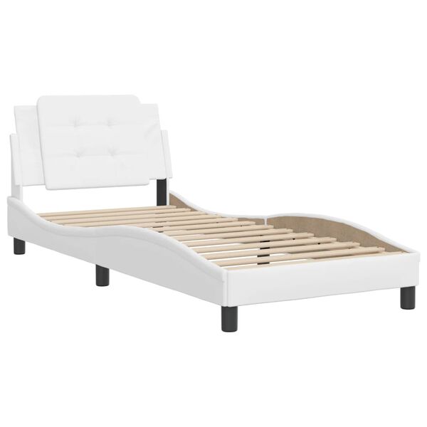 vidaXL Bed Frame without Mattress "Zadar" White 80x200 cm Faux Leather