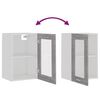 vidaXL Hanging Glass Cabinet Lyon Grey Sonoma 40x31x60 cm Engineered Wood