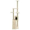 vidaXL Cat Tree with Sisal Scratching Posts Cream 155 cm