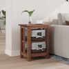 vidaXL Side Table Brown Solid Mahogany wood
