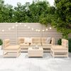 vidaXL 6 Piece Garden Sofa Set Solid Wood Pine
