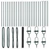 vidaXL Hexagonal Fence Ground Fix 50 x 1.6 m PVC-Coated Steel Grey