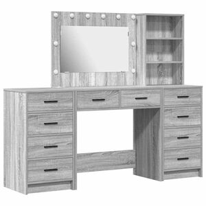 vidaXL Dressing Table 3 pcs Grey Sonoma 78.5 x 41 x 135 cm