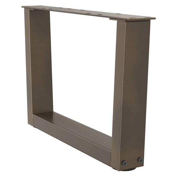 vidaXL Coffee Table Legs V-Shape 2 pcs Natural Steel 50x(30-31.3) cm Steel