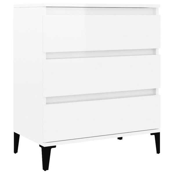 vidaXL Sideboard High Gloss White 60x35x70 cm Engineered Wood