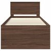 vidaXL Bed Frame with Headboard Brown Oak 90 x 190 cm Engineered Wood