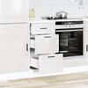 vidaXL Kitchen Base Cabinet "Porto" High Gloss White Engineered Wood