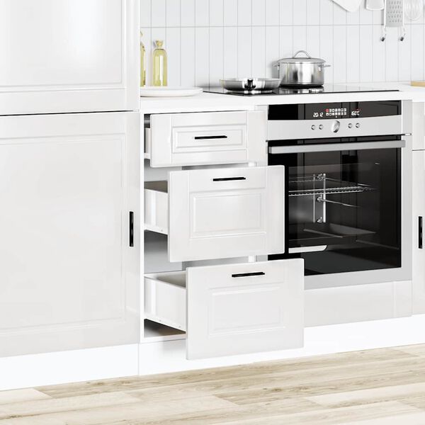 vidaXL Kitchen Base Cabinet "Porto" High Gloss White Engineered Wood
