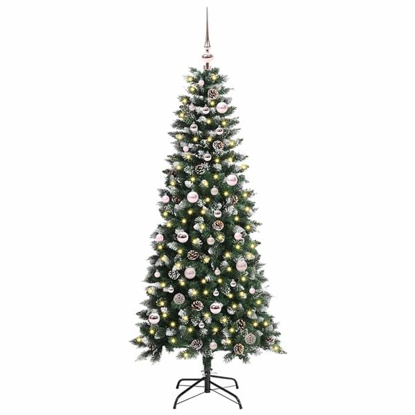 vidaXL Artificial Christmas Tree with 150 LEDs with Stand Green 150 cm