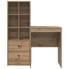 vidaXL Desk with Drawer 2 pcs Artisan Oak
